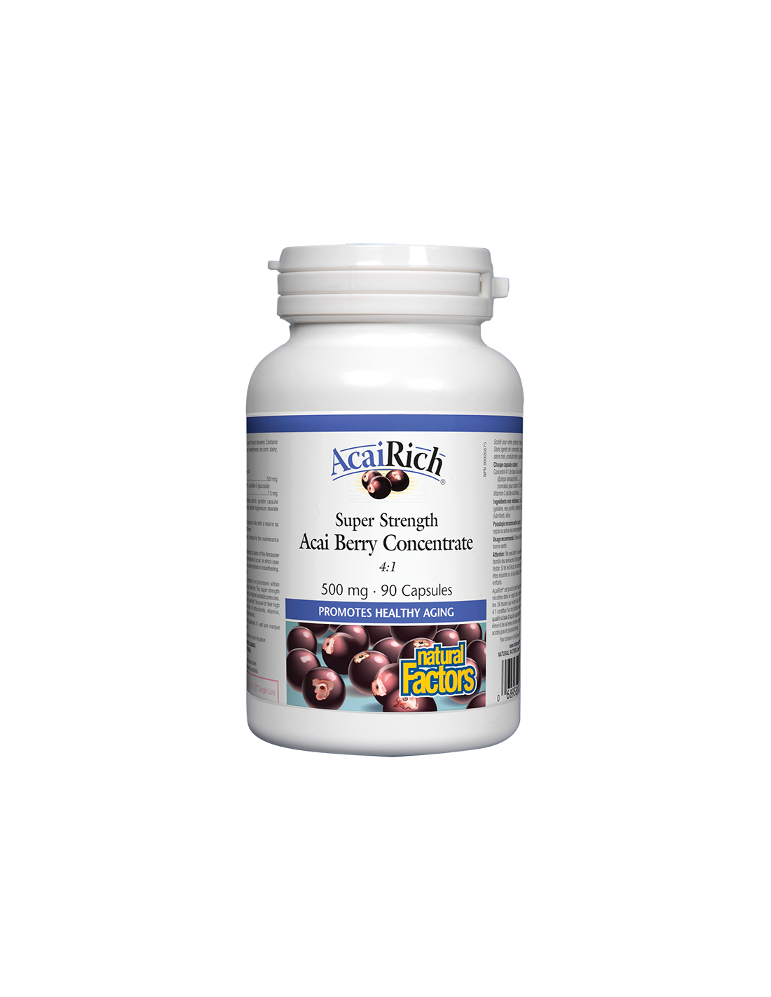 AcaiRich® Acai Berry Concentrate 4:1/ Акай 500 mg x 90 капсули Natural Factors