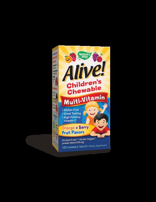 Alive! Children's Chewable Multi-Vitamin / Алайв! Мултивитамини за деца х 120 дъвчащи таблетки Nature’s Way