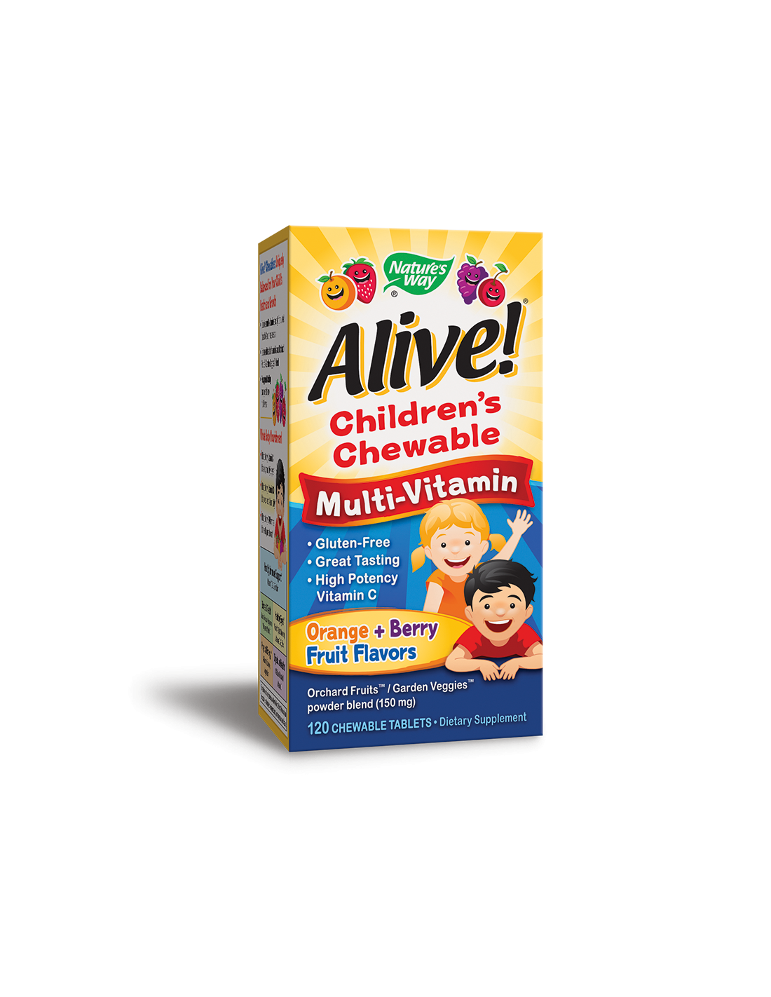 Alive! Children's Chewable Multi-Vitamin / Алайв! Мултивитамини за деца х 120 дъвчащи таблетки Nature’s Way