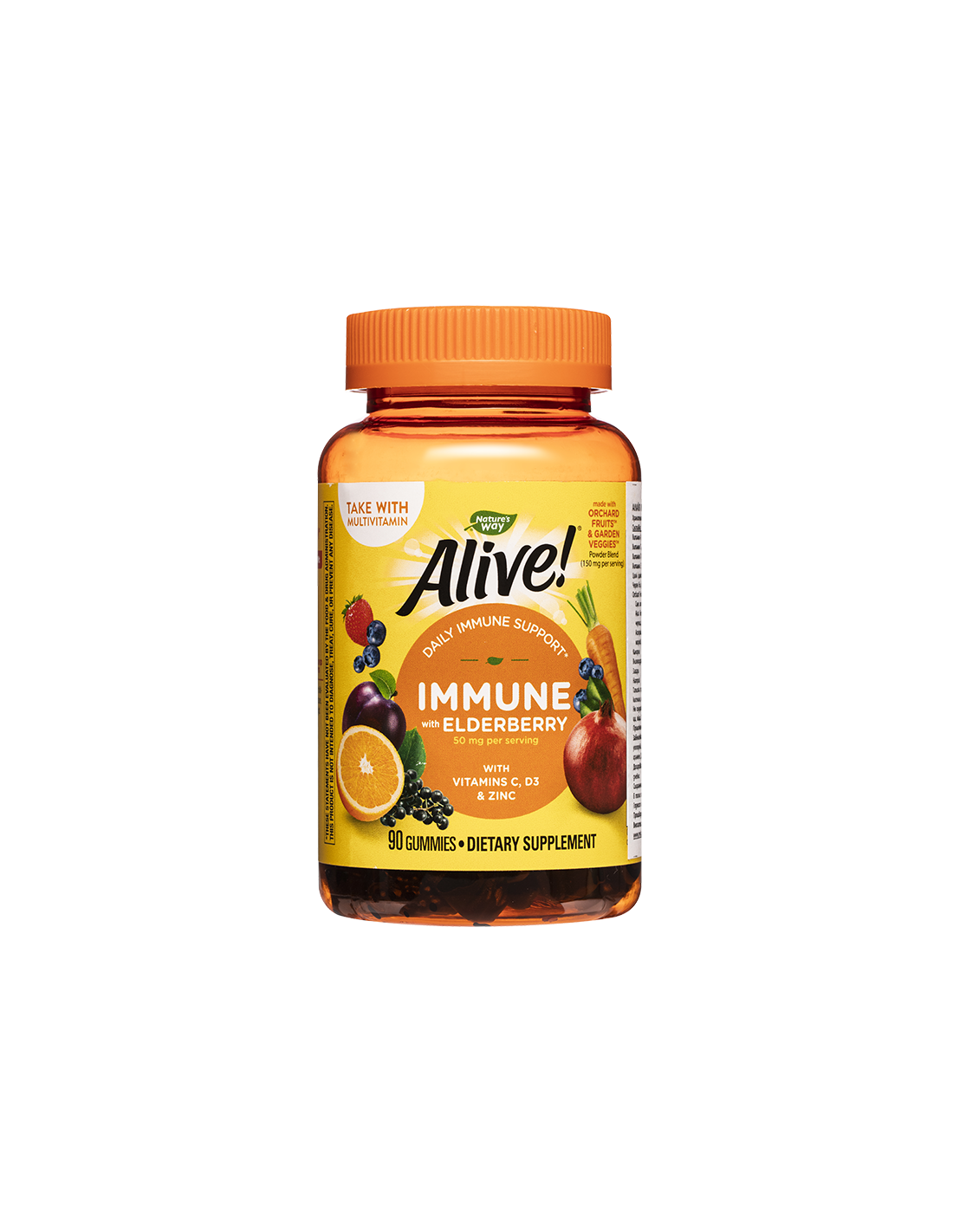 Alive! Immune Gummies/ Алайв! Имунна защита x 90 желирани таблетки Nature’s Way