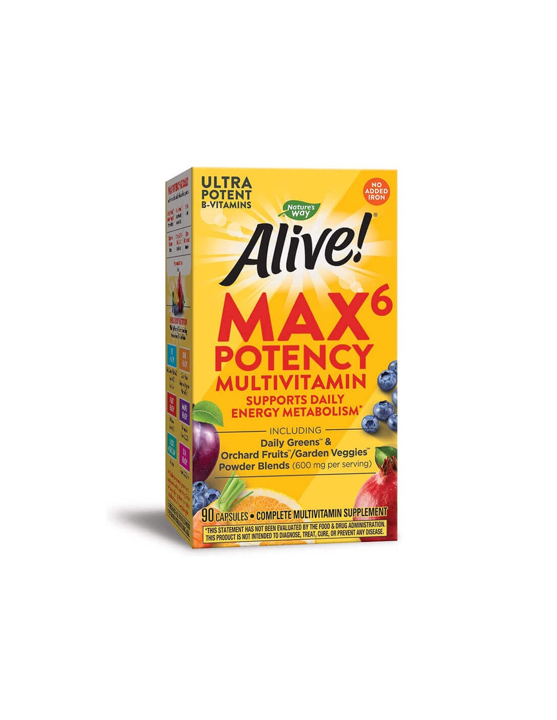 Alive!® Max6 Max Potency Multivitamin (No Iron) Алайв! / Мултивитамини максимум сила (без добавено желязо)