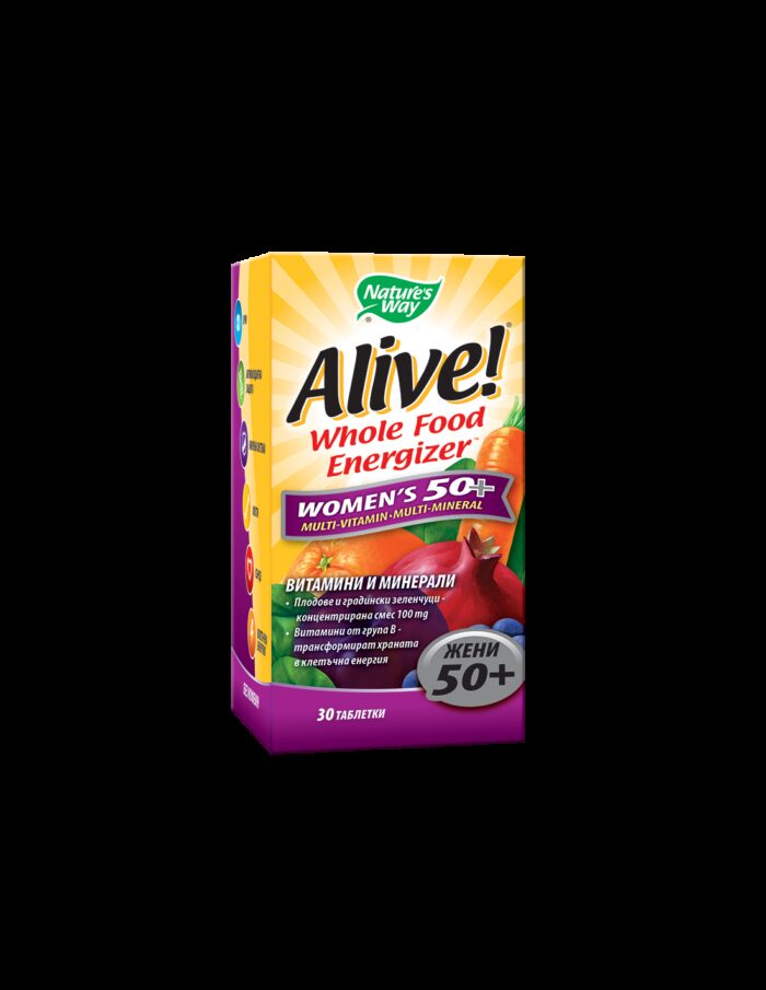 Alive! Women's 50+ / Алайв! Мултивитамини за жени 50+ x 30 таблетки Nature’s Way