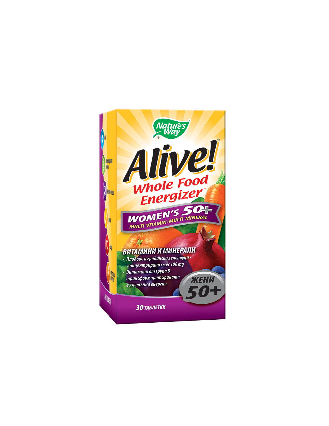 Alive! Women's 50+ / Алайв! Мултивитамини за жени 50+ x 30 таблетки Nature’s Way