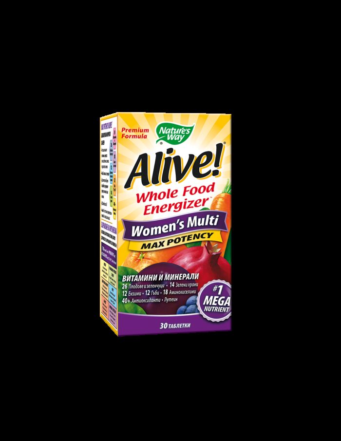 Alive! Women's Multi Max Potency/ Алайв! Мултивитамини за жени x 30 таблетки Nature’s Way