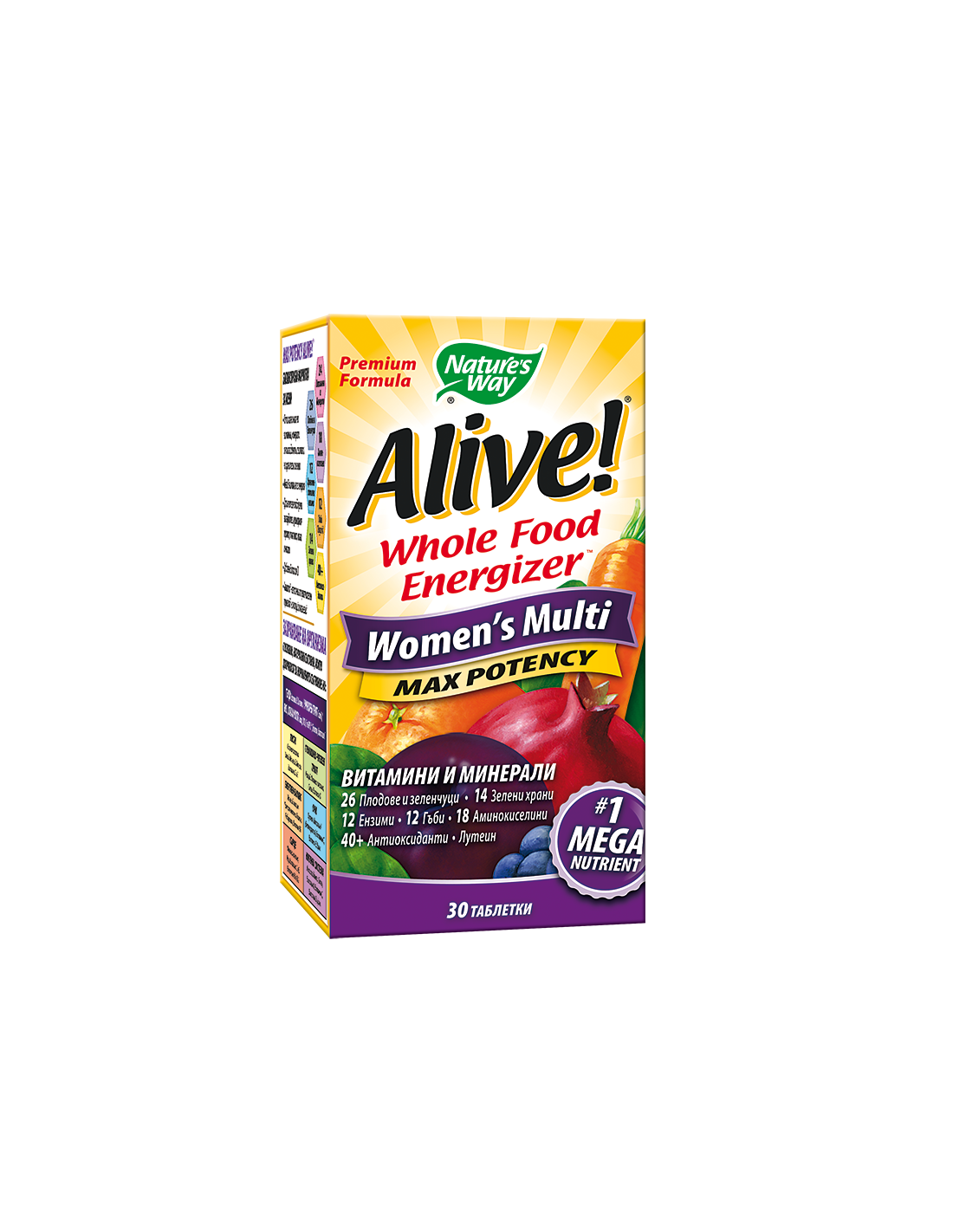 Alive! Women's Multi Max Potency/ Алайв! Мултивитамини за жени x 30 таблетки Nature’s Way