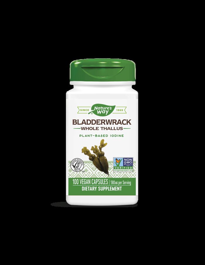 Bladderwrack Whole Thallus/ Кафяви водорасли/ Фукус 580 mg х 100 капсули Nature’s Way