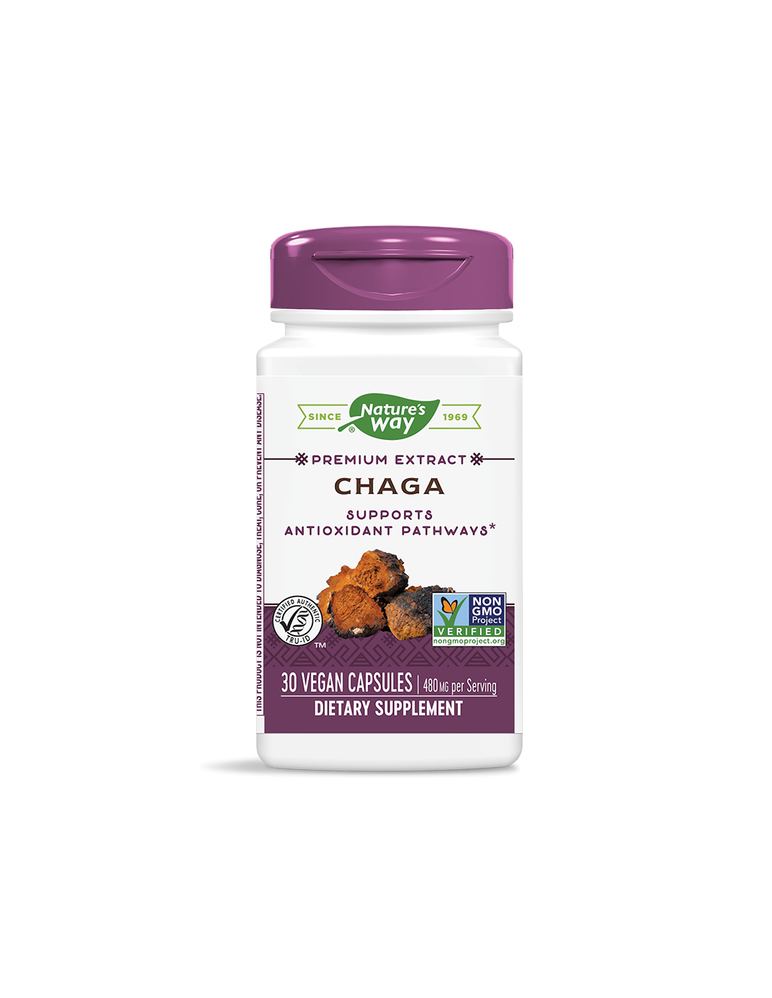 Chaga / Чага 480 mg x 30 капсули Nature’s Way