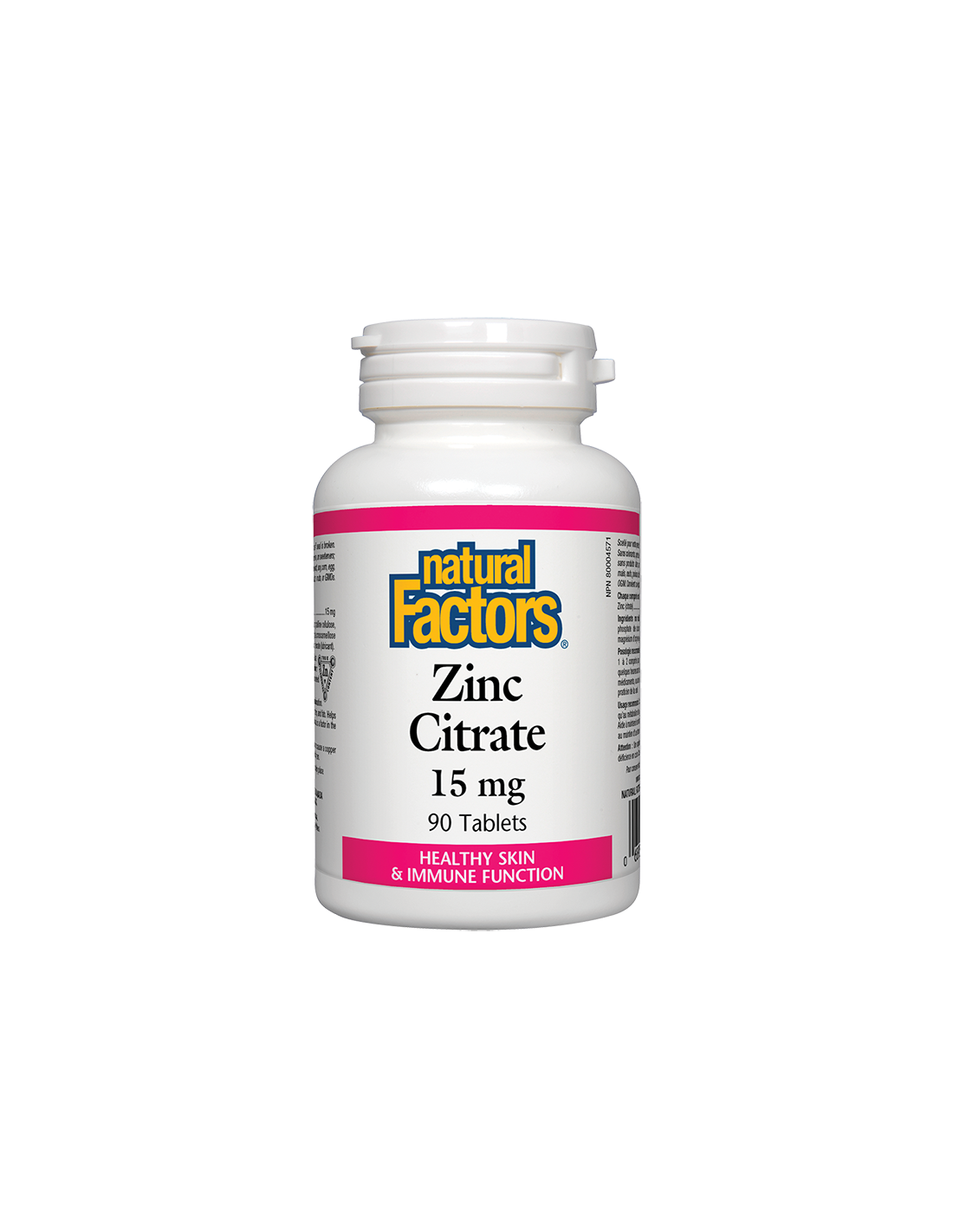 Zinc Citrate/ Цинк (цитрат) 15 mg x 90 таблетки Natural Factors