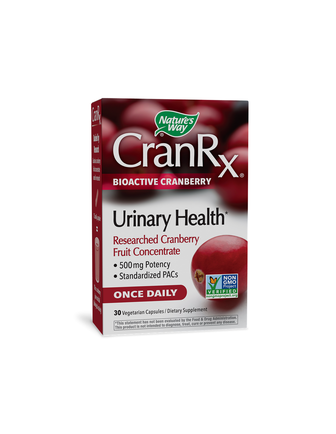 CranRx® Bioactive Cranberry/ Червена боровинка 500 mg х 30 капсули Nature’s Way