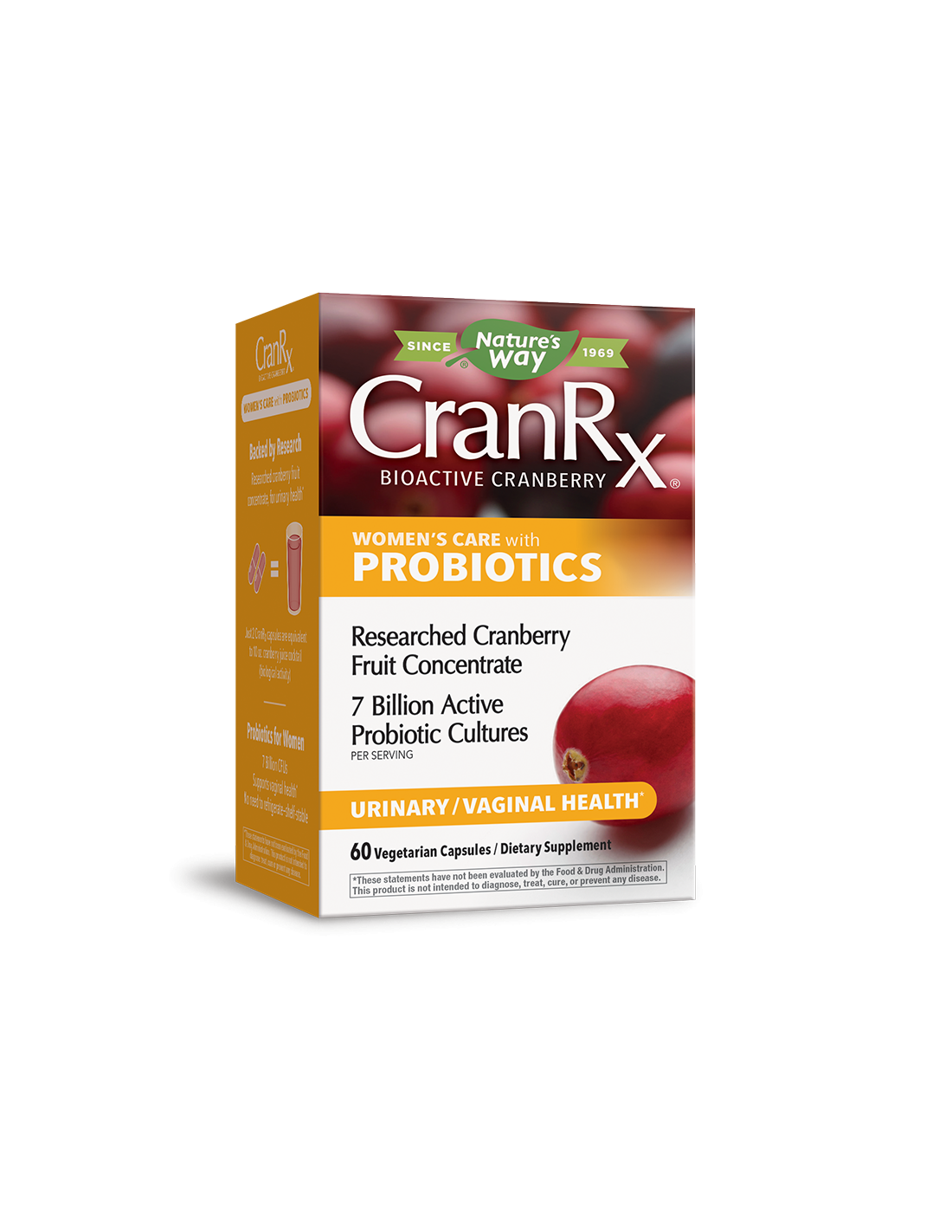 CranRx® Women`s Care with probiotics с червена боровинка + 7 млрд. акт. пробиотици х 60 капсули Nature’s Way