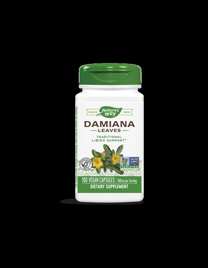 Damiana Leaves/ Дамиана (лист) 400 mg х 100 капсули Nature’s Way