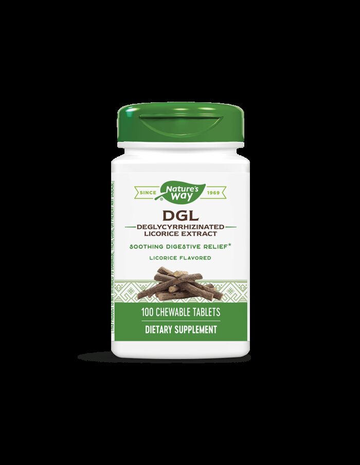 DGL - Deglycyrrhizinated Licorice Extract/ ДиДжиЕл - Деглициризиран сладник / Женско биле х 100 дъвчащи таблетки Nature’s Way