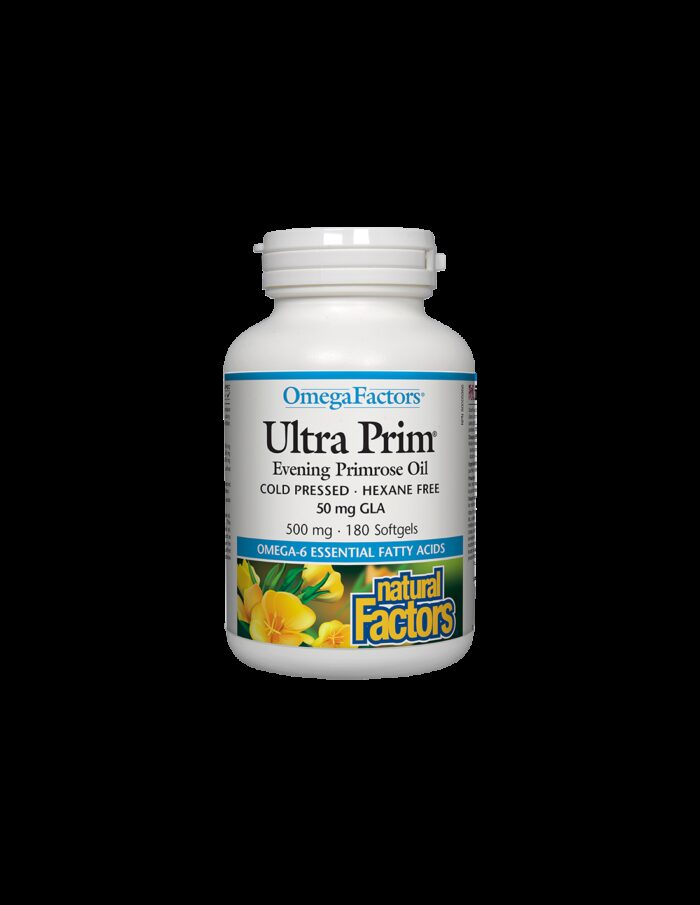 Ultra Prim® Evening Primrose Oil 50 mg GLA/ Вечерна иглика масло 500 mg х 180 софтгел капсули Natural Factors