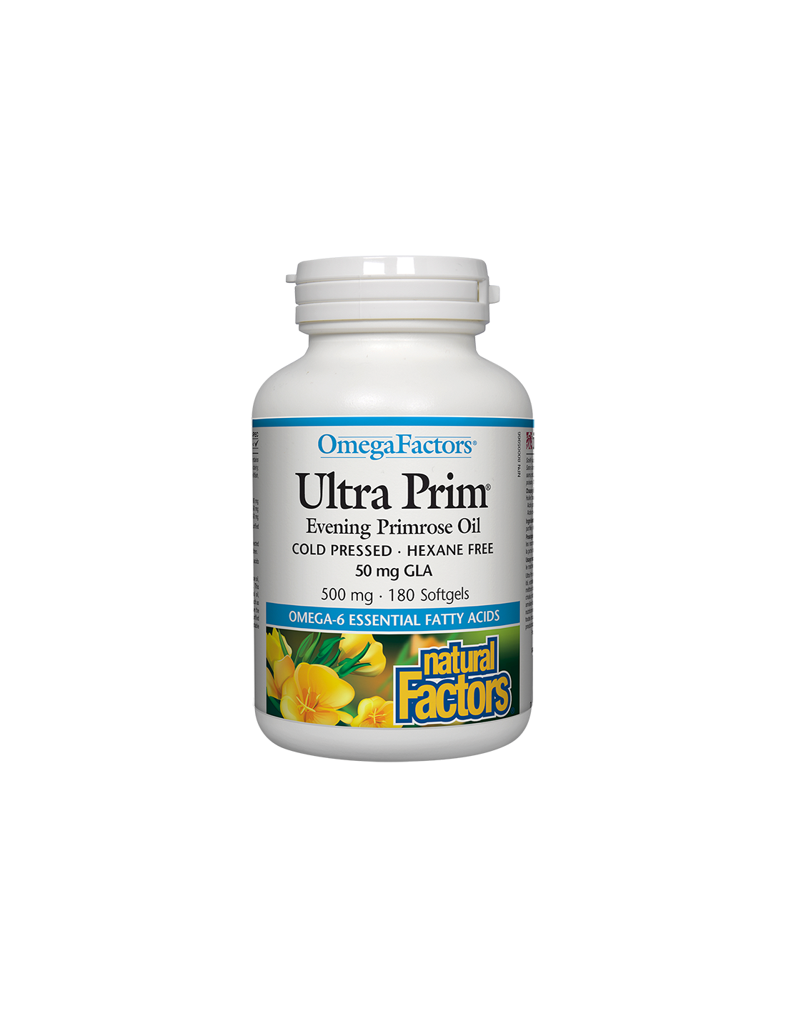 Ultra Prim® Evening Primrose Oil 50 mg GLA/ Вечерна иглика масло 500 mg х 180 софтгел капсули Natural Factors