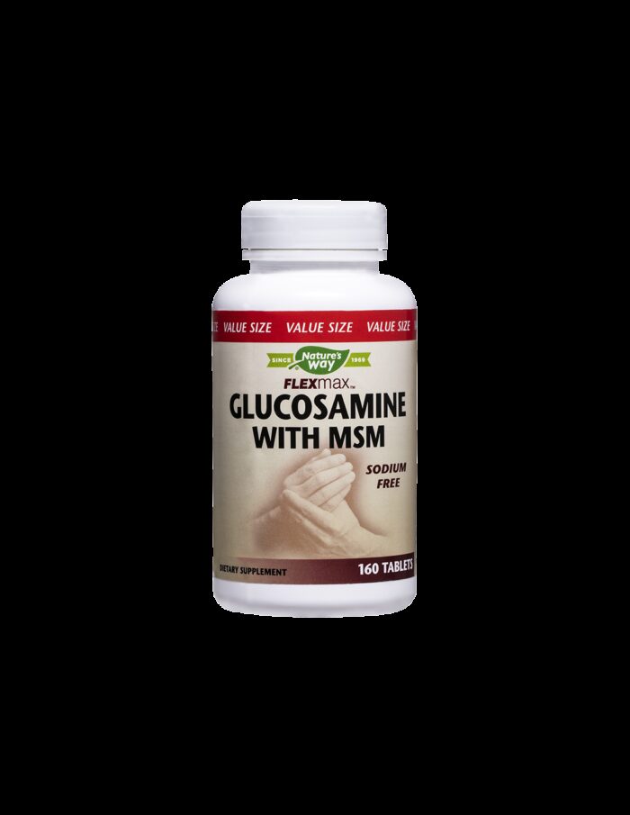 Flexmax™ Glucosamine with MSM/ Глюкозамин Сулфат & МСМ 877 mg х 160 таблетки Nature’s Way