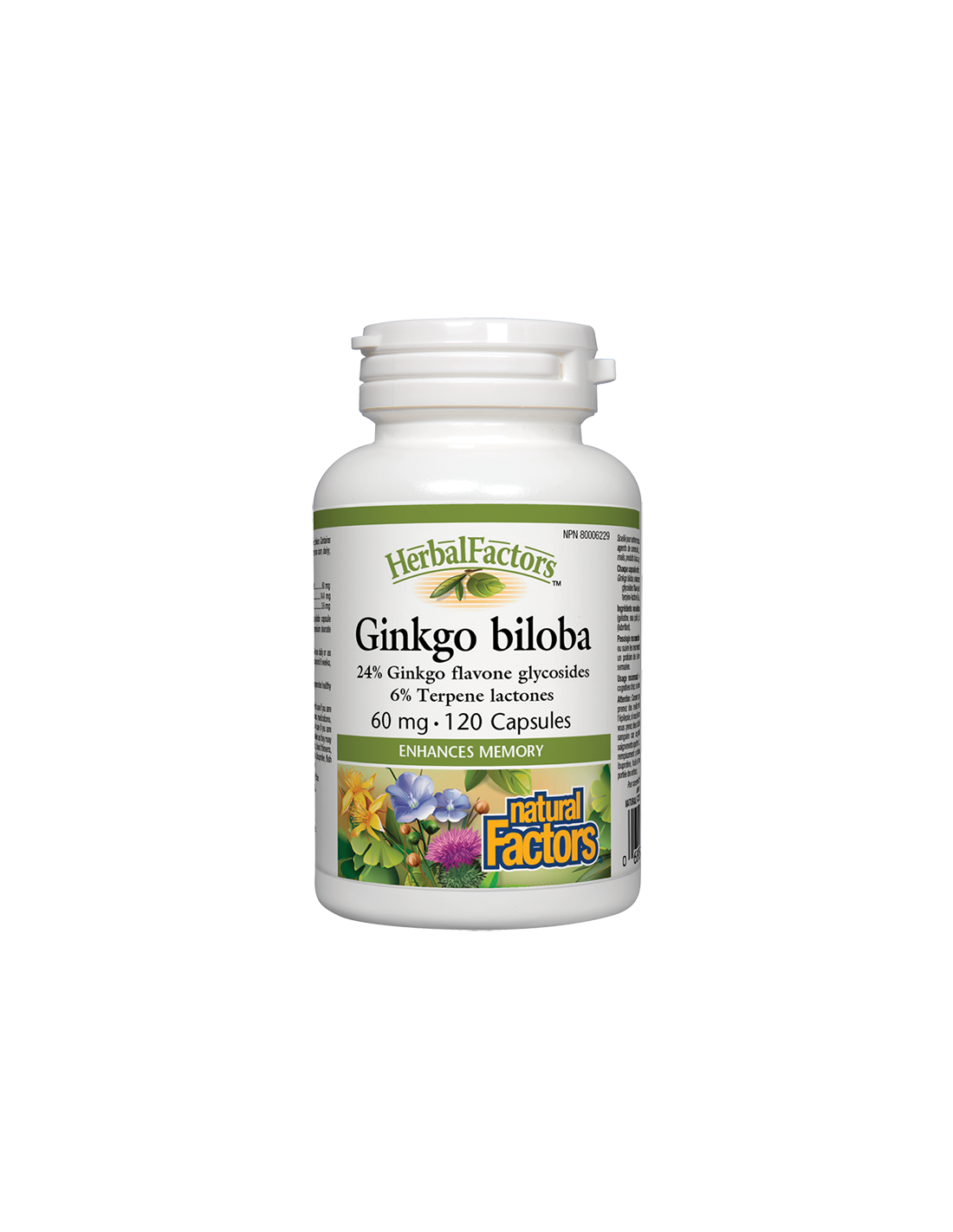 Ginkgo Biloba/ Гинко Билоба 60 mg х 120 капсули Natural Factors