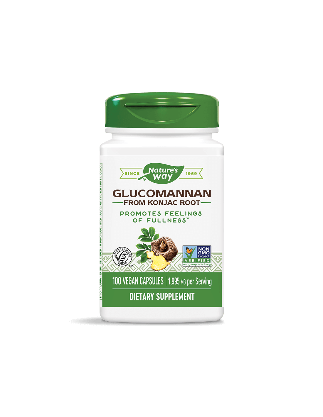 Glucomannan from Konjac Root/ Глюкоманан от корен на Конджак 665 mg x 100 капсули Nature’s Way