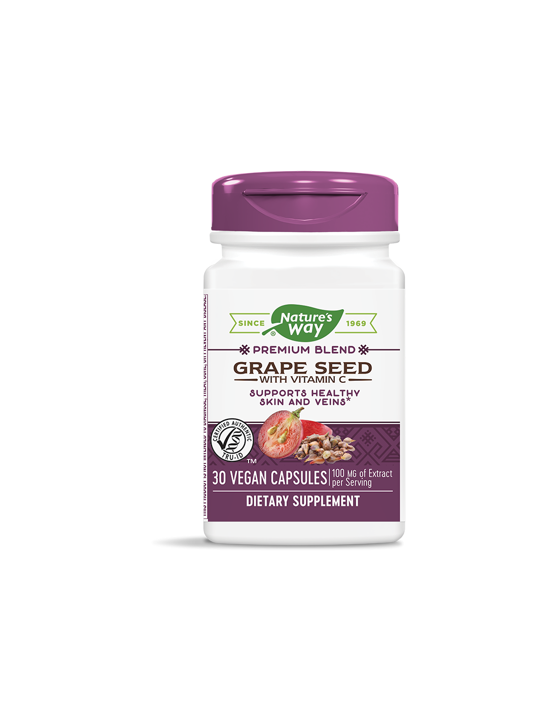 Grape Seed with Vitamin C/ Гроздово семе с Витамин С х 30 капсули Nature’s Way