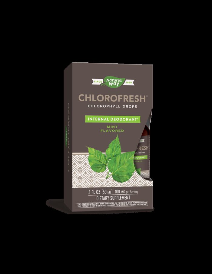 Chlorofresh® Chlorophyll Drops/ Хлорофреш® Хлорофил Капки х 59 ml (без алкохол) с ментов вкус Nature’s Way