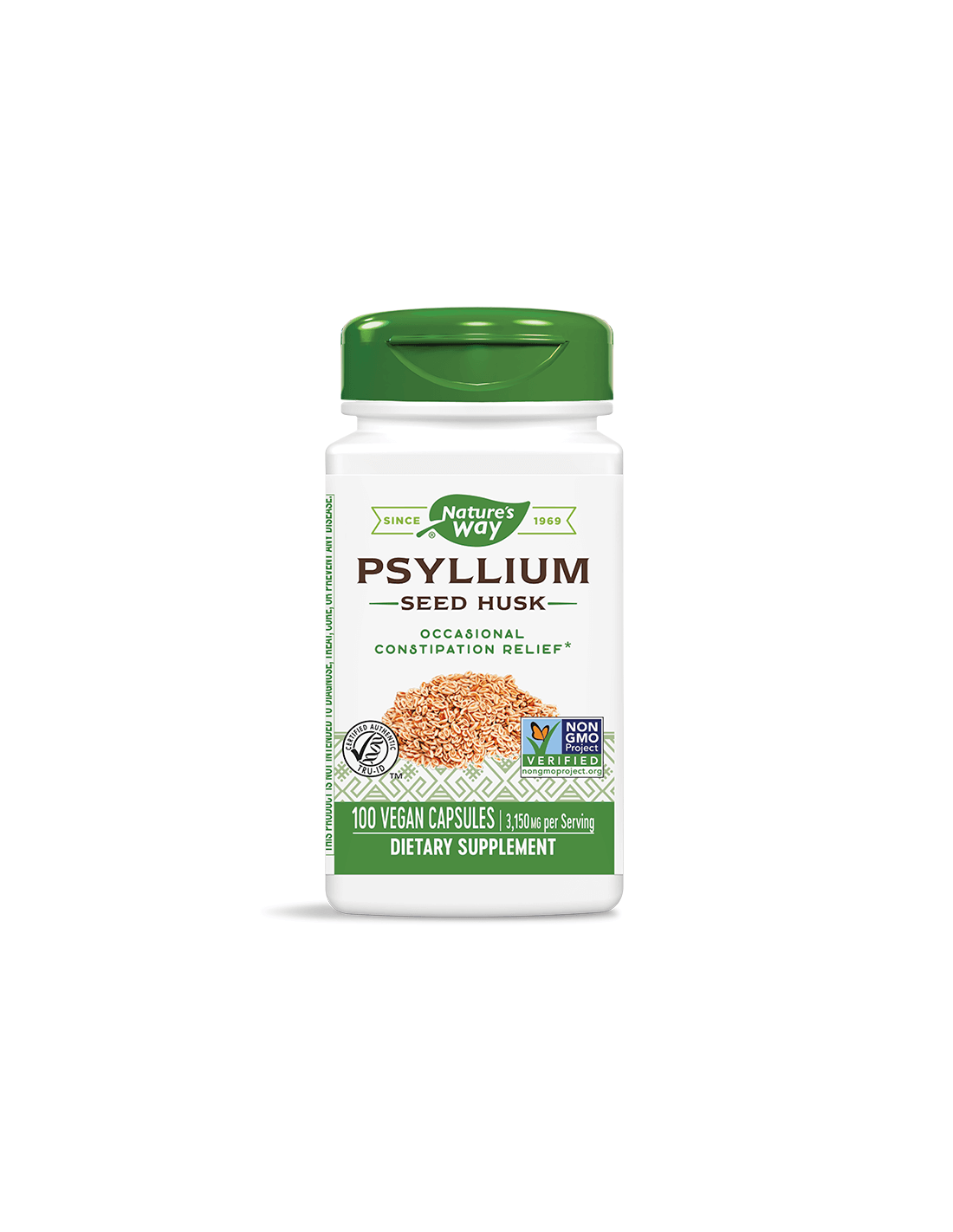 Psyllium Seed Husk/ Теснолист живовляк/ Хуск (люспи) 525 mg x 100 капсули Nature’s Way