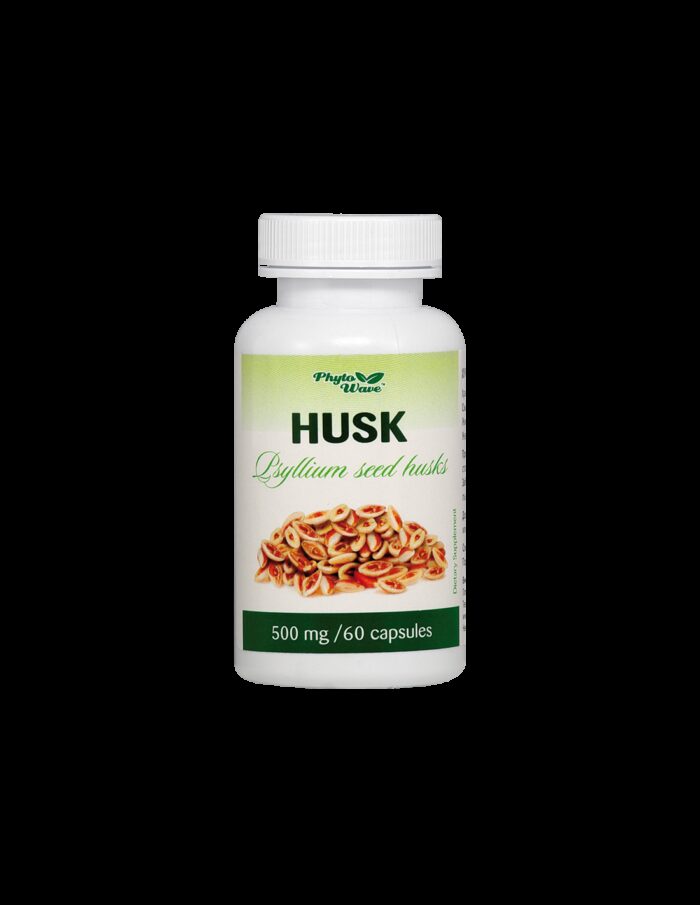 Husk Psyllium seed husks/ Хуск (люспи от семена на Живовляк) 500 mg х 60 капсули