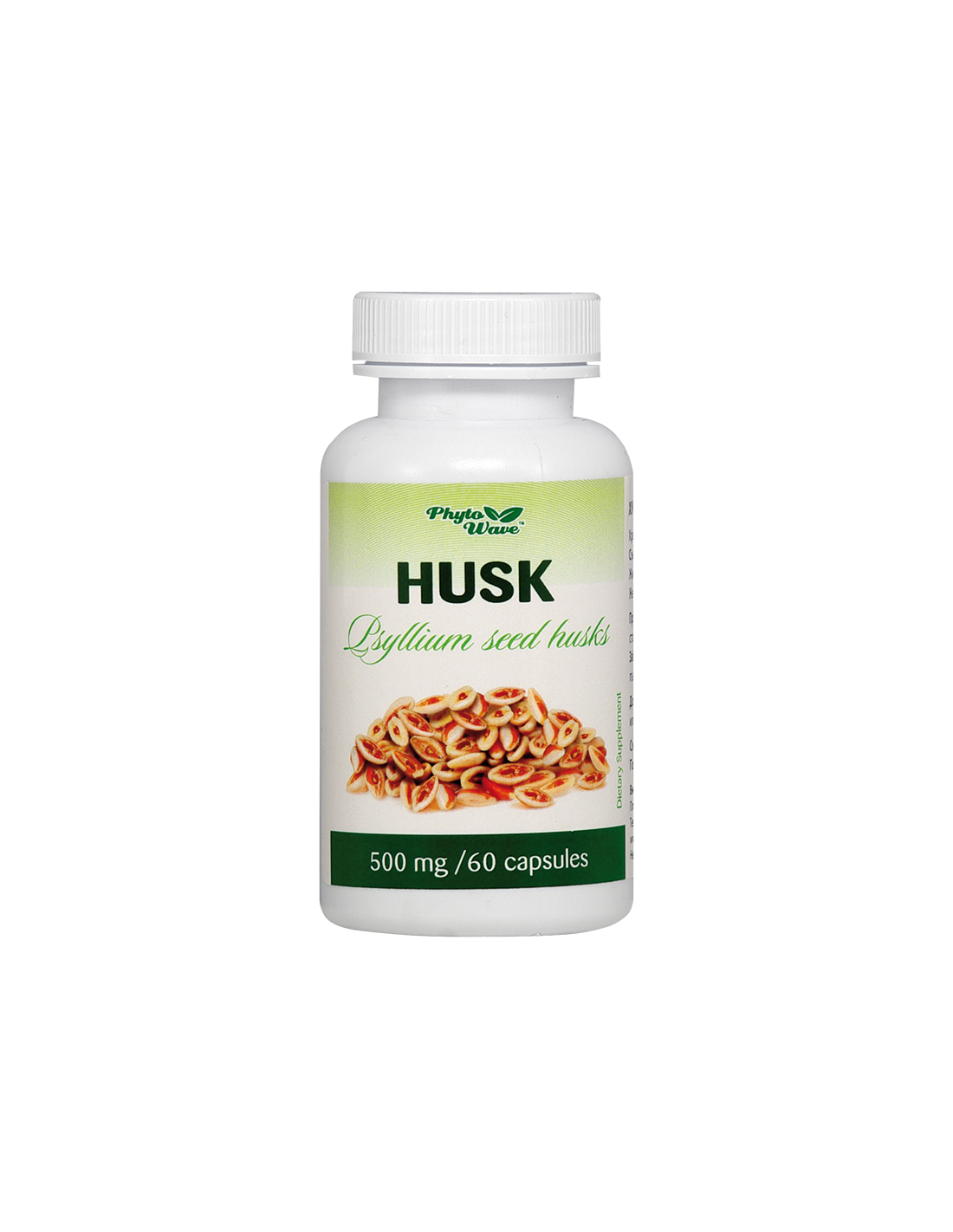 Husk Psyllium seed husks/ Хуск (люспи от семена на Живовляк) 500 mg х 60 капсули