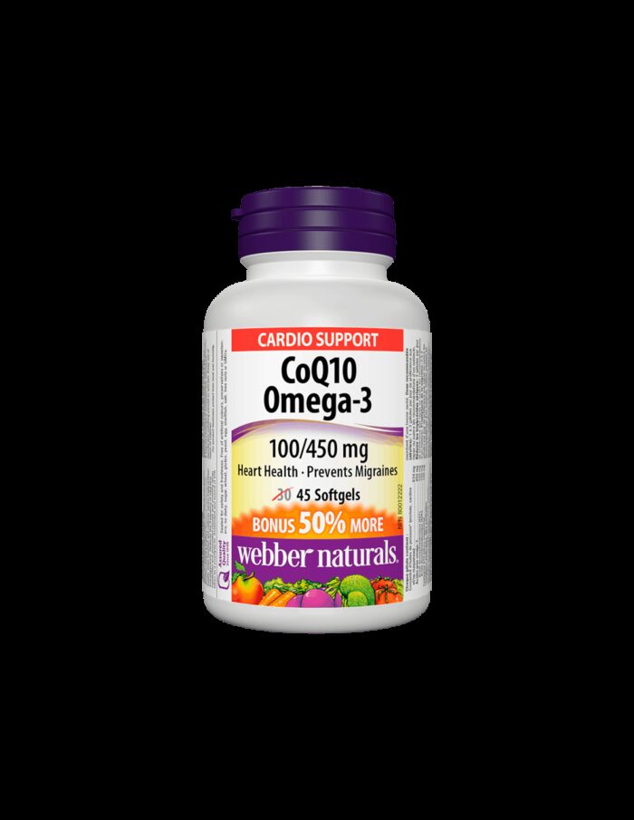 CoQ10 & Omega-3/ Коензим Q10 100 mg + Omega-3 450 mg x 45 софтгел капсули