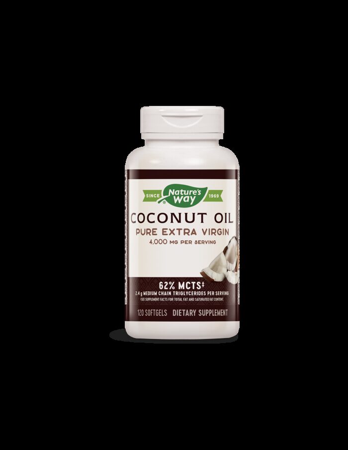 Coconut Oil 62% MCTs/ Кокосово масло оргáник 1000 mg х 120 софтгел капсули Nature’s Way