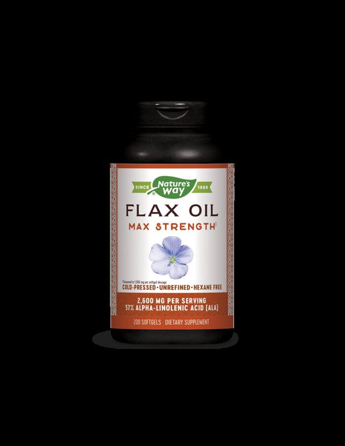 Flax Oil Max Strenght 57% ALA/ Ленено масло 1300 mg х 200 капсули Nature’s Way