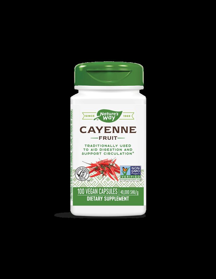 Cayenne Fruit/ Лют червен пипер (плод) 450 mg х 100 капсули Nature’s Way