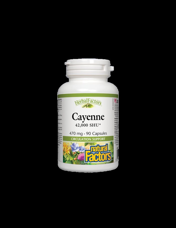 Cayenne 42 000 SHU/ Лют червен пипер 470 mg х 90 капсули Natural Factors