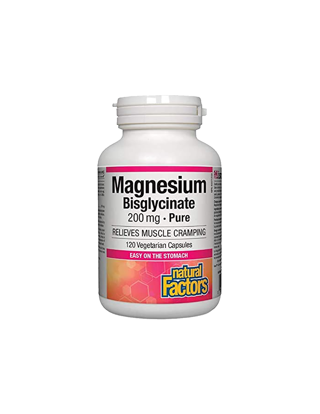 Magnesium Bisglycinate Pure/ Магнезий (бисглицинат) 200 mg х 120 капсули Natural Factors