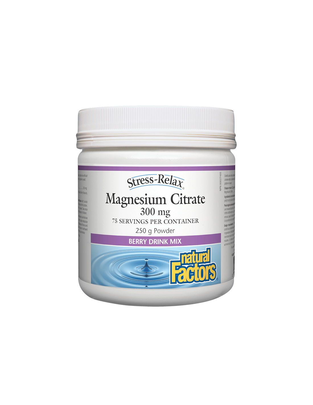 Stress-Relax® Magnesium Citrate/ Магнезий (цитрат) 250 g пудра x 75 дози Natural Factors