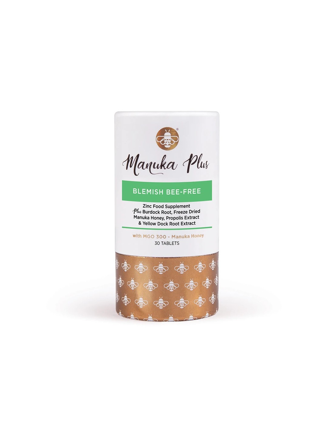 Manuka Plus® Blemish Bee Free/ Формула против петна по кожата с мед от Манука MGO 300 х 30 таблетки