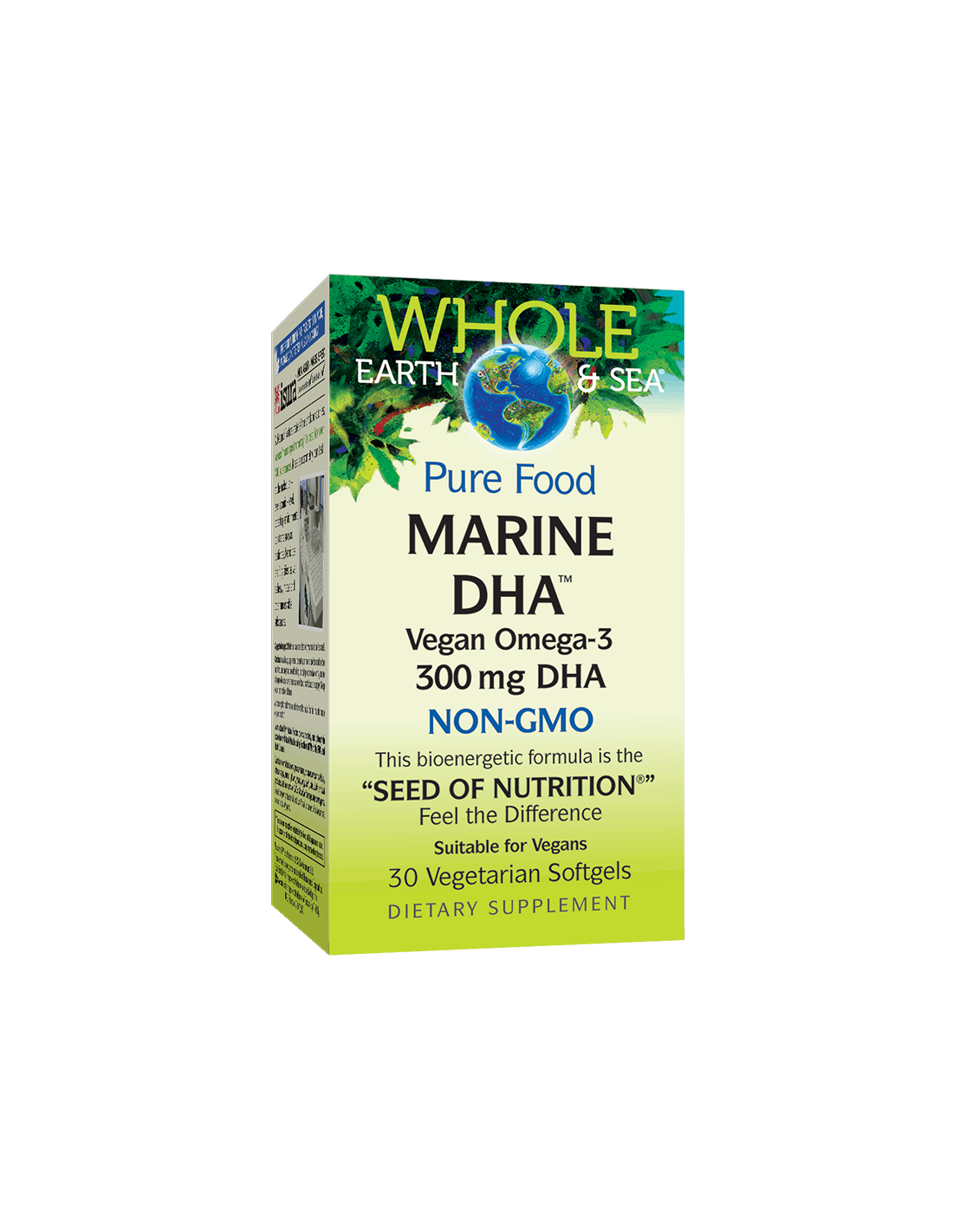 Marine DHA™ Vegan Omega-3 Whole Earth & Sea®/ Веган Омега-3 от микроводорасли 300 mg x 30 софтгел капсули Natural Factors