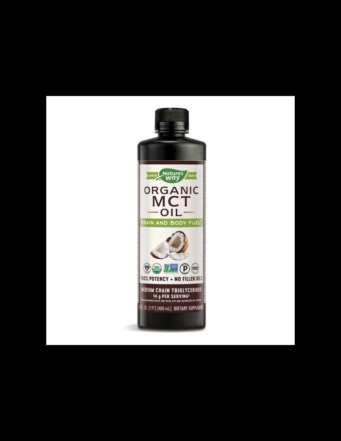 MCT Oil Organic / Средноверижни триглицериди от кокосово масло x 480 ml Nature’s Way