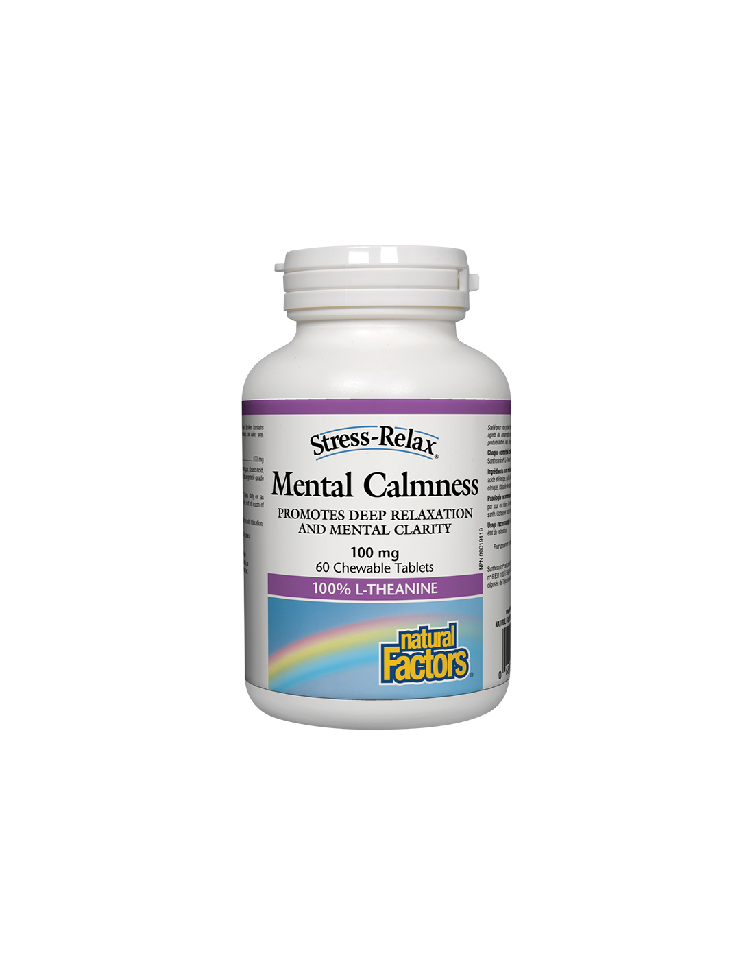 Mental Calmness/ Л-Теанин 100 mg х 60 дъвчащи таблетки Natural Factors