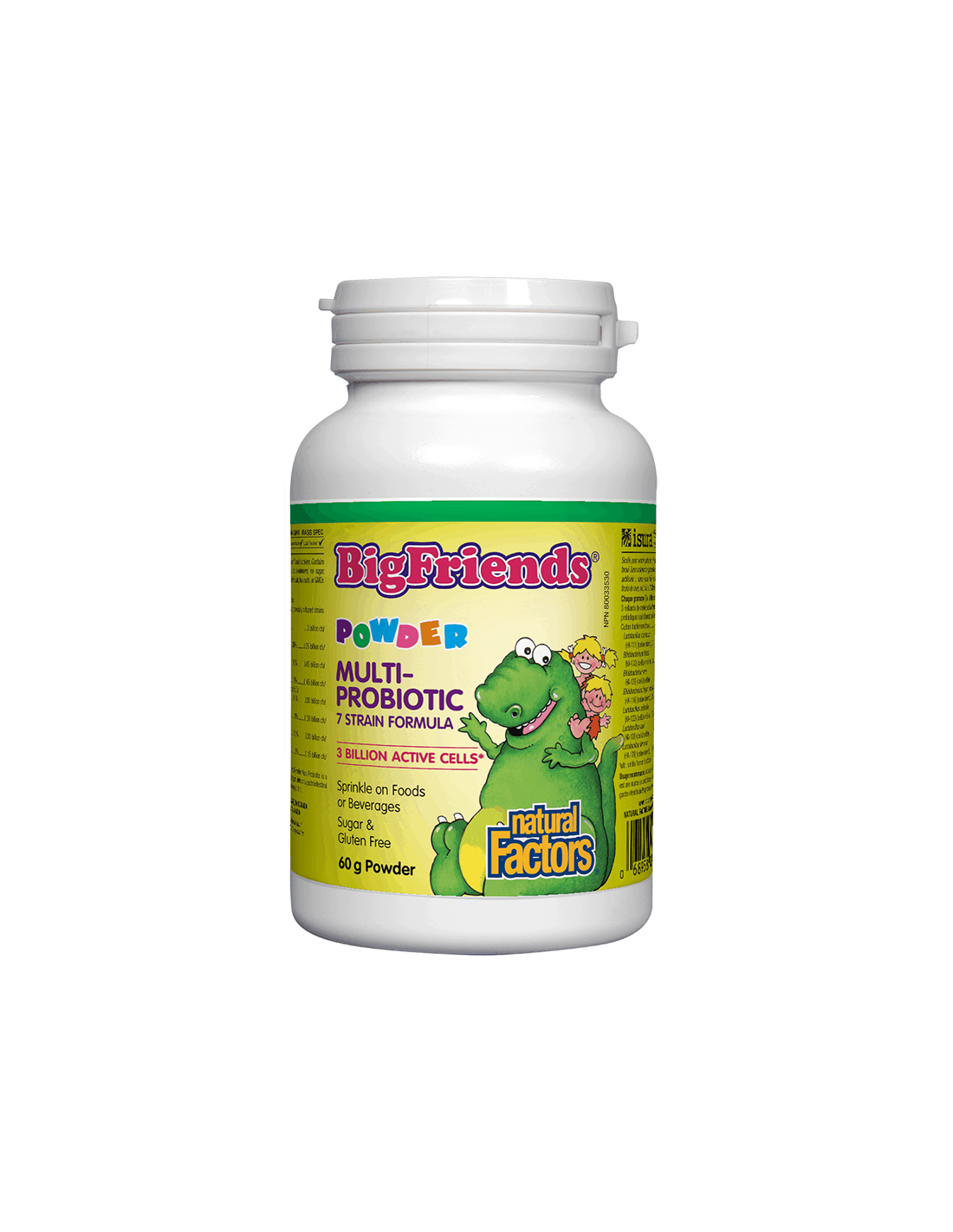 Multi-Probiotic Powder Big Friends®/ Мулти пробиотик за деца 3 млрд. активни пробиотици x 60 g пудра Natural Factors