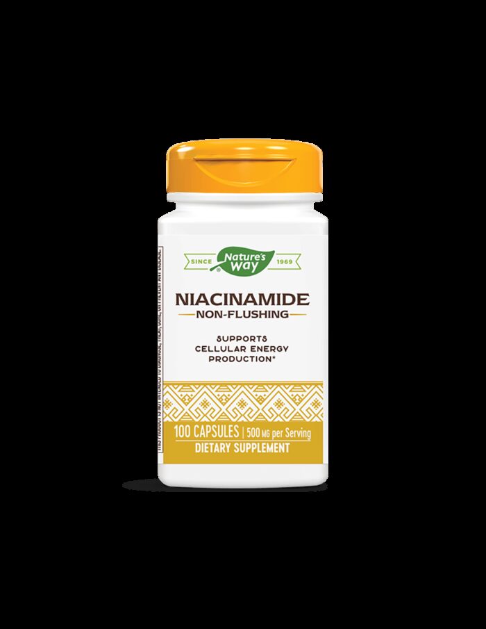 Niacinamide/ Ниацинамид (непредизвикващ зачервяване) 500 mg х 100 капсули  Nature’s Way