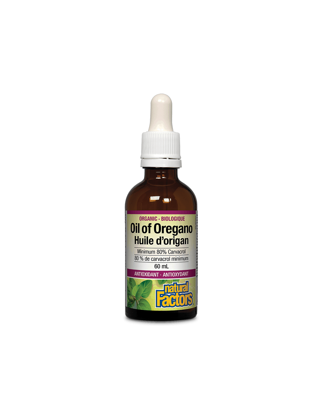 Oil Оf Oregano Organic/ Риган органик (масло) 30 mg х 60 ml/ 375 дози Natural Factors