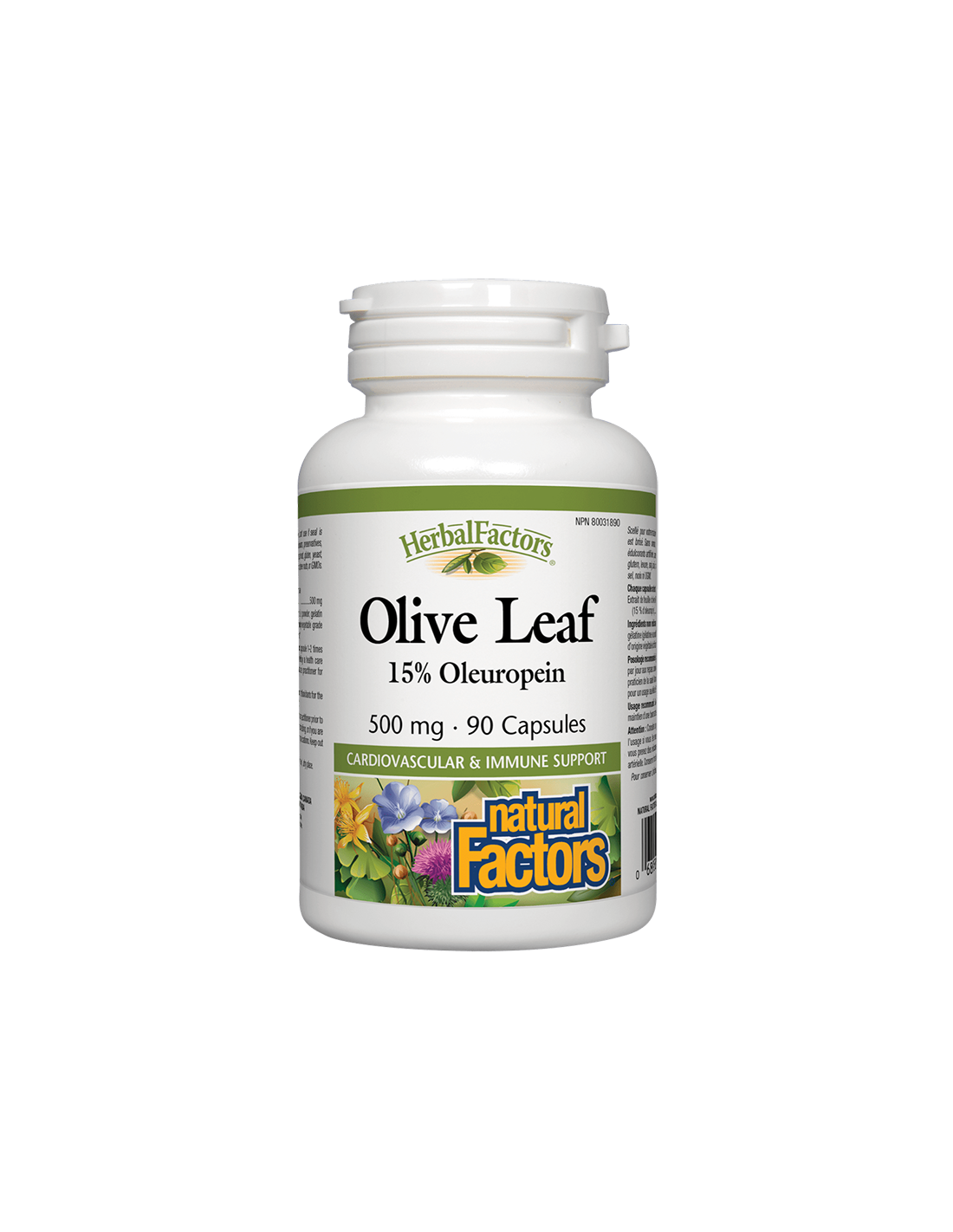 Olive Leaf / Маслина (лист) 500 mg х 90 капсули Natural Factors