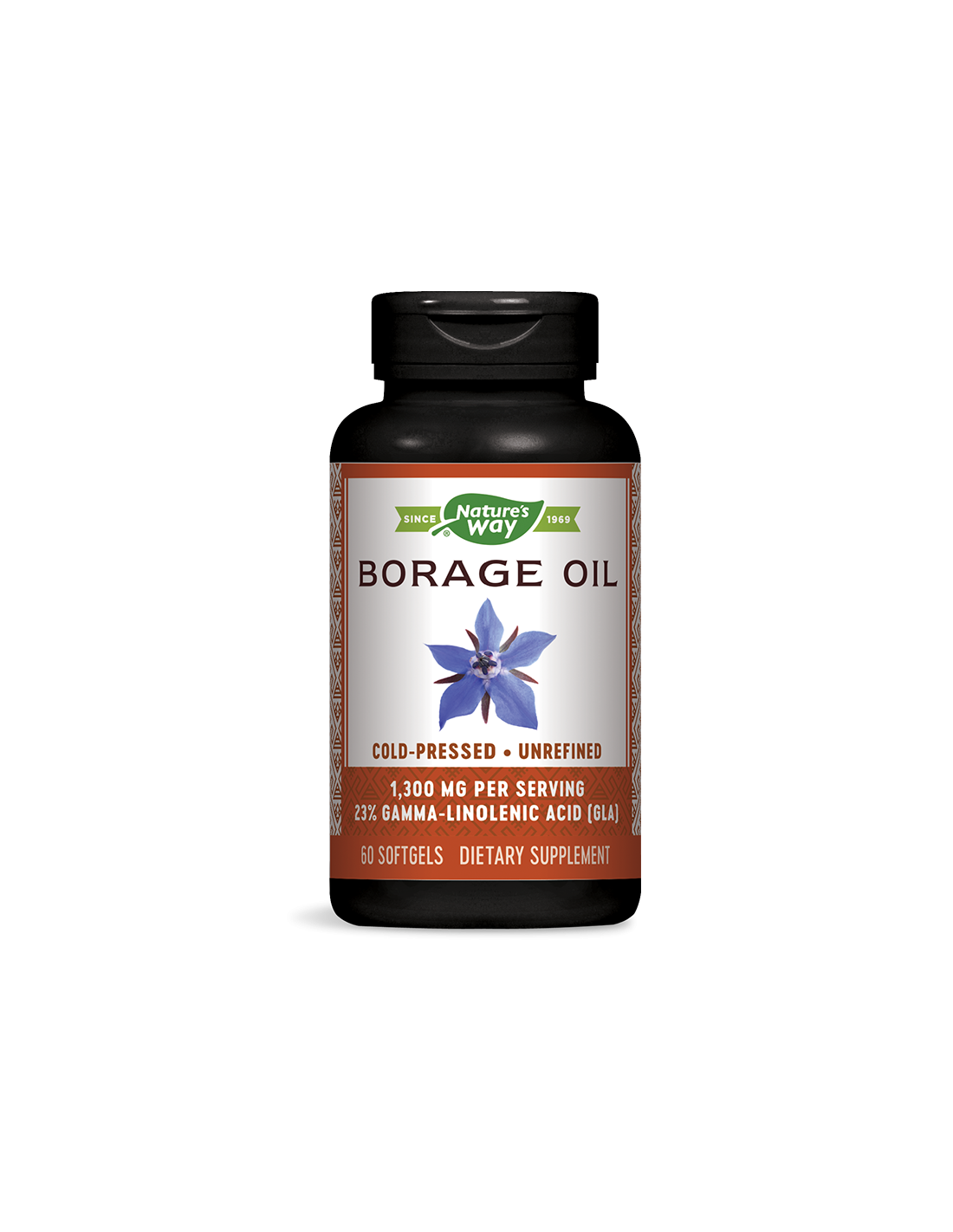 Borage Oil 23% GLA/ Пореч масло 1300 mg х 60 капсули Nature’s Way