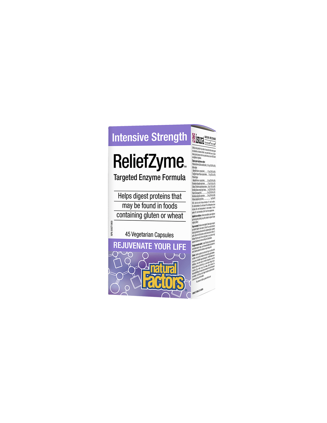 ReliefZyme™ Targeted Enzyme Formula - Храносмилателни ензими x 45 капсули Natural Factors