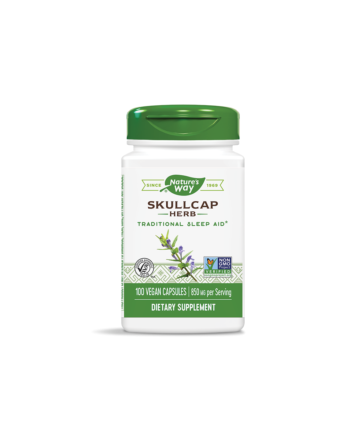 Skullcap Herb / Шлемник (билка) 425 mg х 100 капсули Nature’s Way