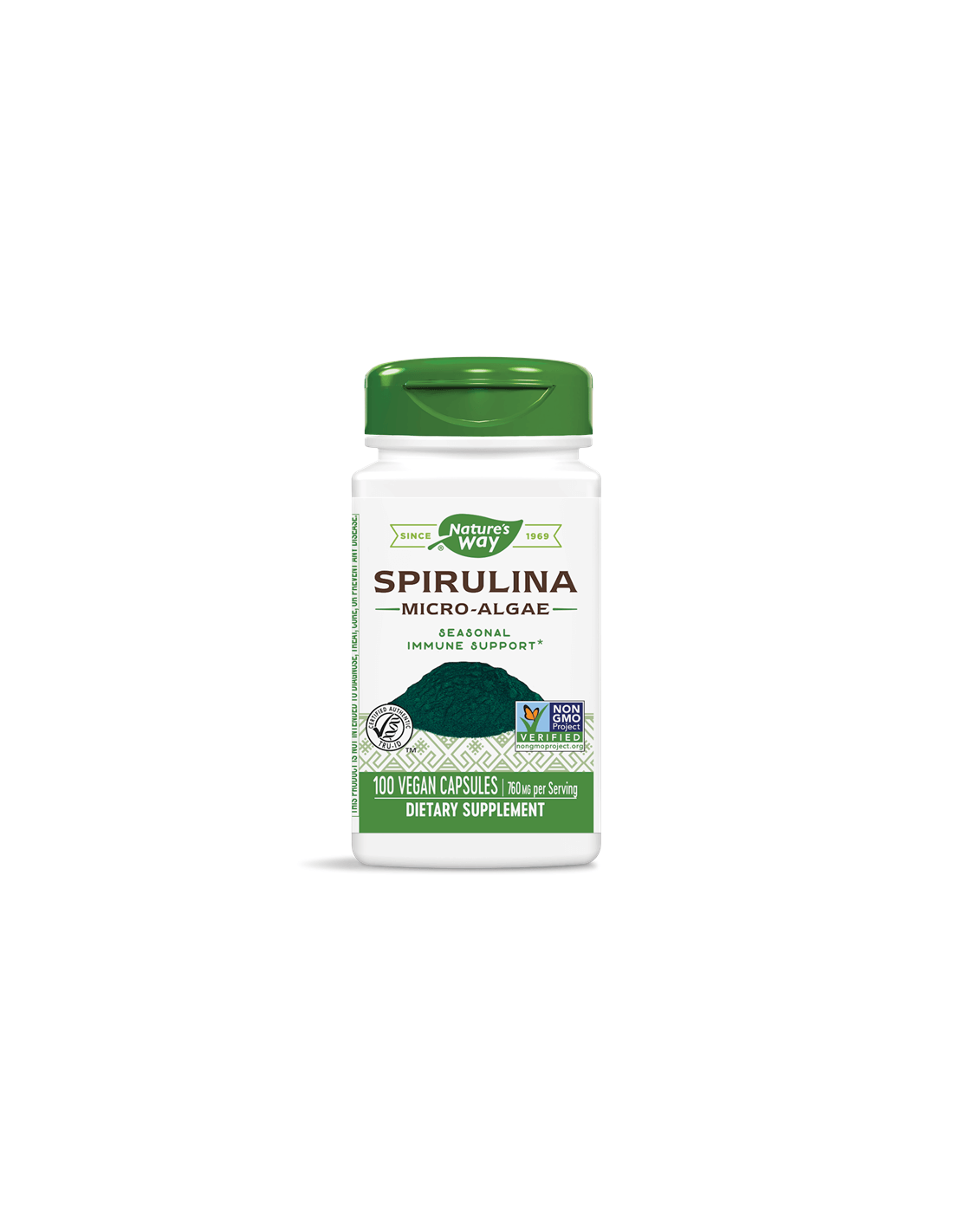 Spirulina Micro-Algae/ Спирулина (микро-водорасли) 380 mg х 100 капсули Nature’s Way