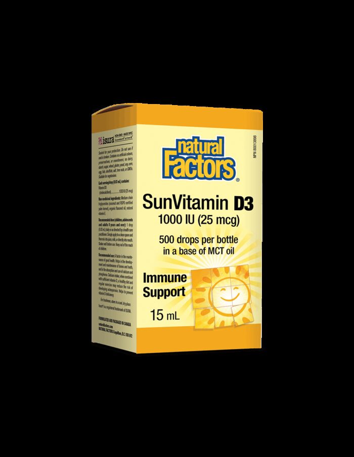 Vitamin D3/ Витамин D3 1000 IU x 15 ml / 500 дози Natural Factors