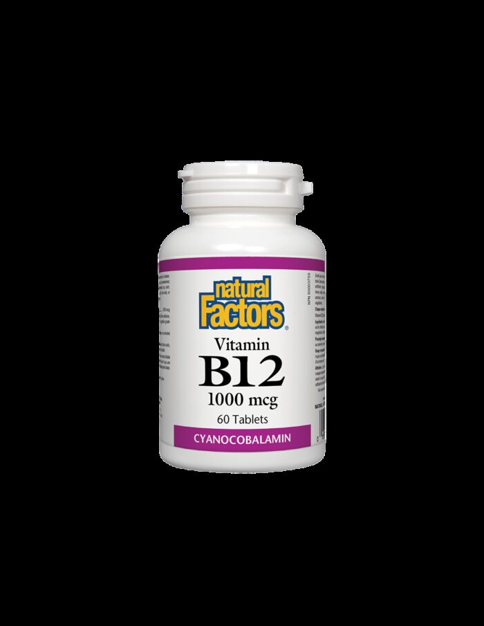 Vitamin B12/ Витамин В12 (цианокобаламин) 1000 mcg х 60 таблетки Natural Factors