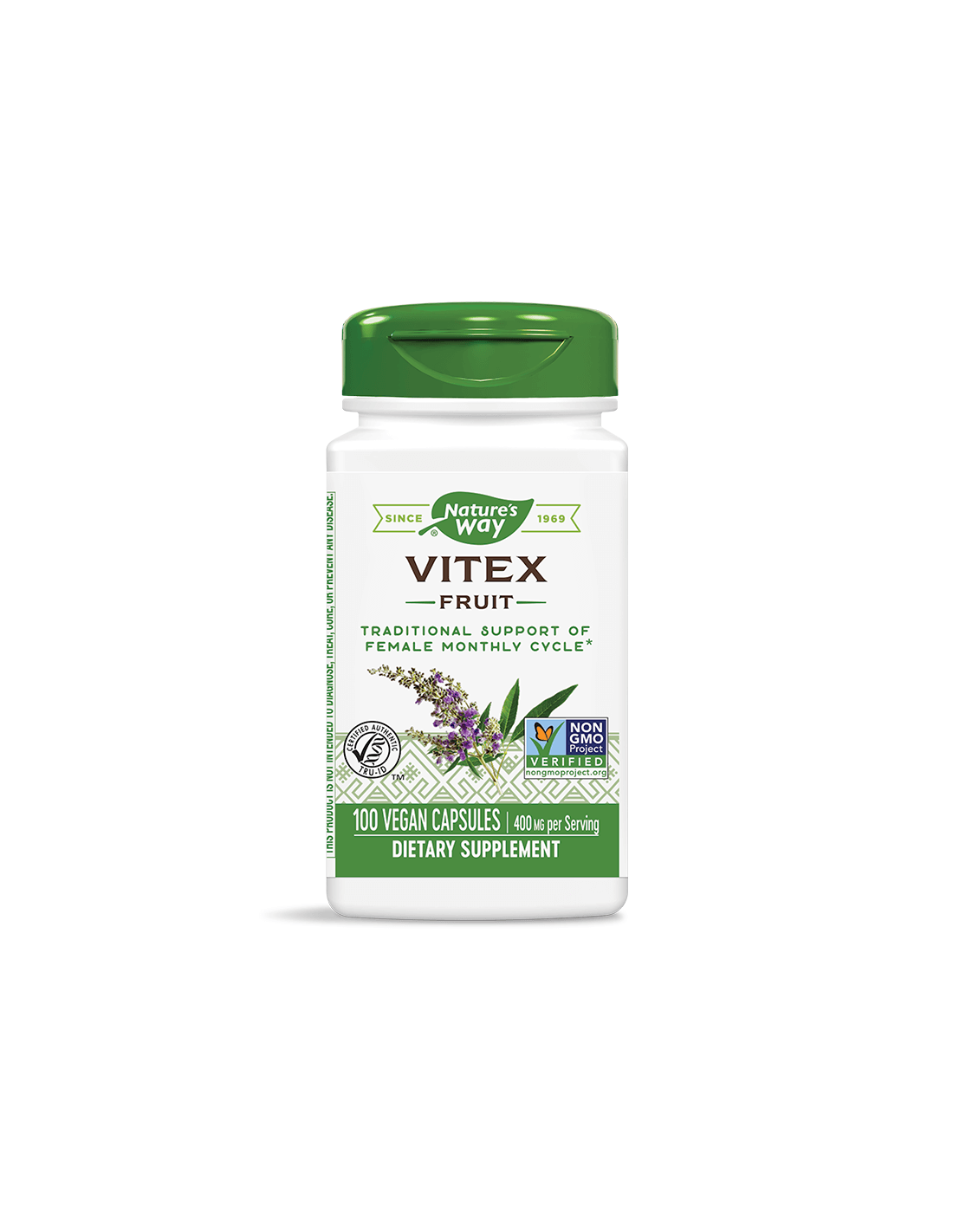 Vitex Fruit/ Витекс (плод) 400 mg x 100 капсули Nature’s Way