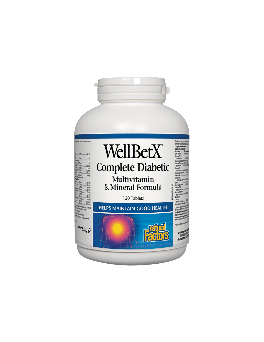 WellBetX® Complete Diabetic/ Мултивитамини за диабетици x 120 таблетки Natural Factors