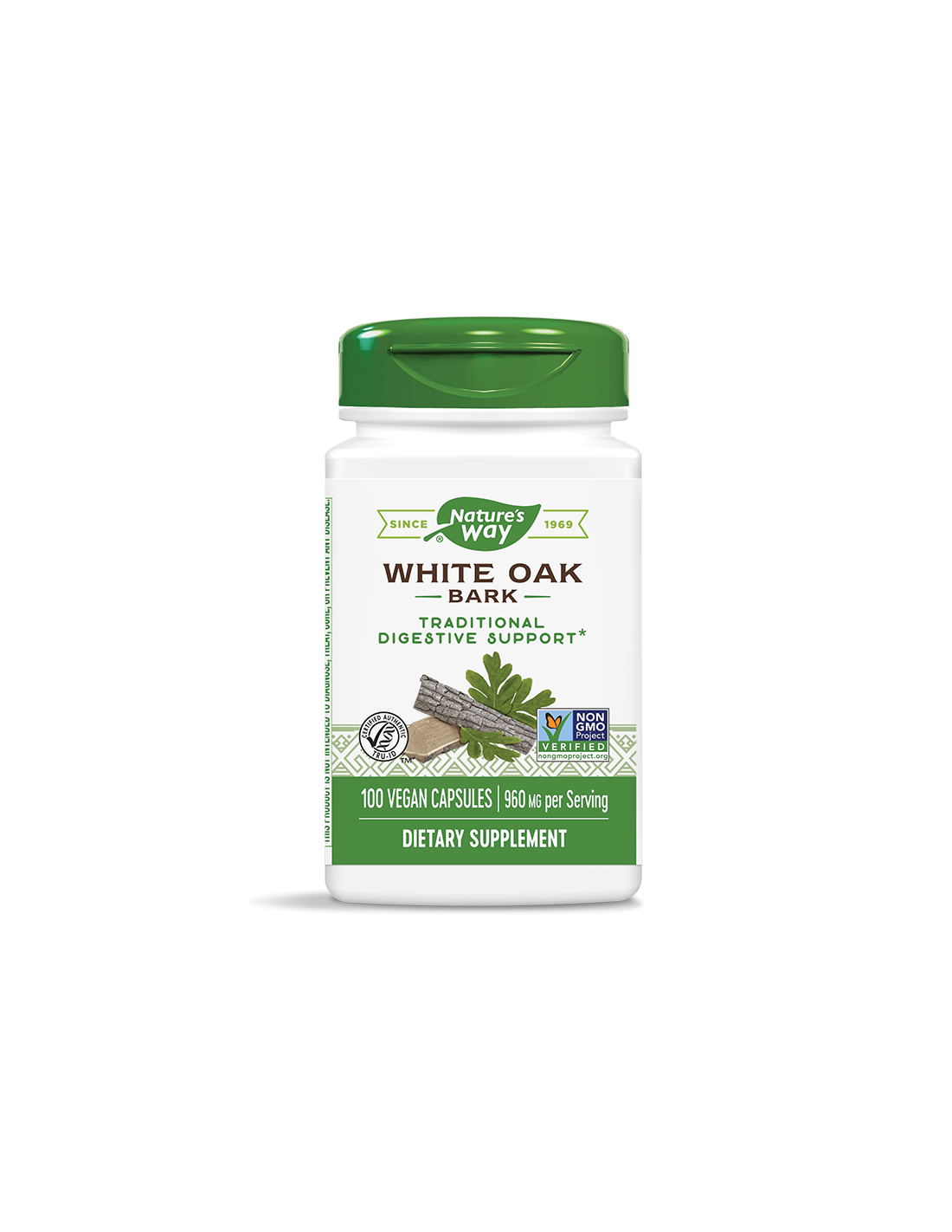 White Oak Bark/ Бял дъб (кора) 480 mg х 100 капсули Nature’s Way